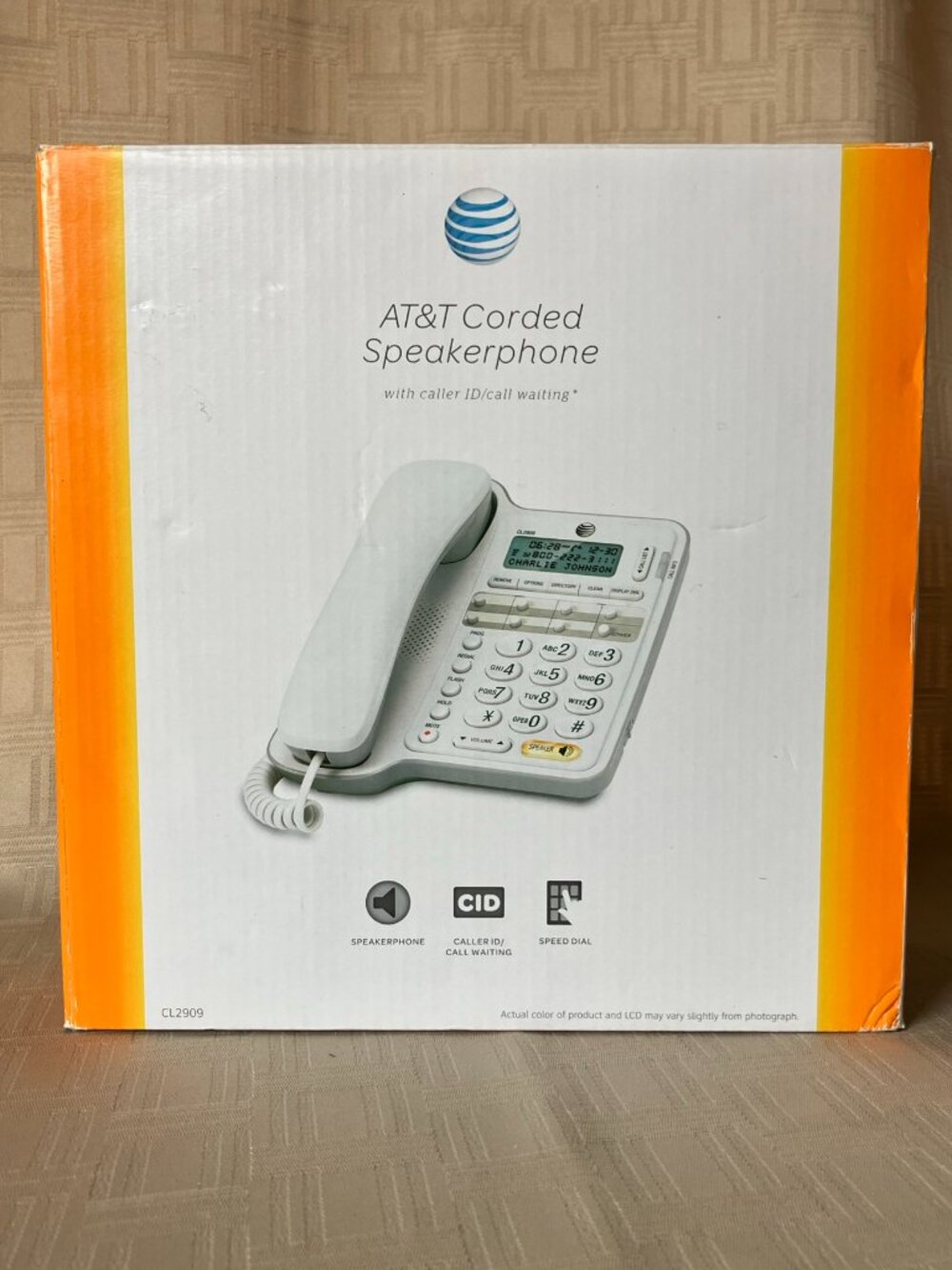 AT&T CL2909 Corded Phone with Speakerphone and Caller ID/Call Waiting White NEW!